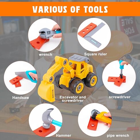 مجموعة أدوات الأطفال - لعبة بناء اللعب التظاهري مع حزام أدوات ومثقاب كهربائي، تعلم الأطفال الصغار باستخدام الحفار، تطوير المهارات الحركية الدقيقة، مجموعة أدوات للأولاد الذين تتراوح أعمارهم بين 3 و4 و5 و6 و7 سنوات in Kuwait