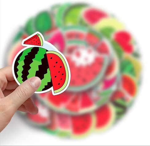 50 جهاز كمبيوتر شخصى ملصقات البطيخ - الصيف الفواكه السكر ملصق الفينيل للماء الشارات حزب تفضل للأطفال ملصقات لطيف Kawaii لزجاجات المياه الدراجات الأمتعة الكمبيوتر لوح التزلج سيارة دراجة نارية in Kuwait