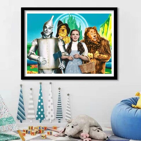 5D DIY Diamond Painting by Number Kits Wizard of Oz 16X20 Inch for Adults and Kids, Round Full Drill Rhinestone Cross Stitch Mosaic Art for Home Wall Decoration and Gift Option. in Kuwait