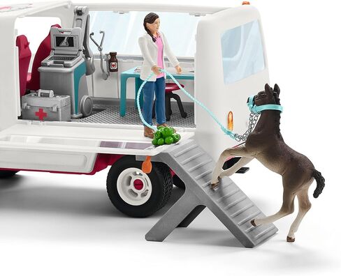 Schleich Horse Club Toys for Girls and Boys, Vet Visit in The Stable Horse Set with Accessories, 39 Pieces, Ages 5+ in Saudi Arabia
