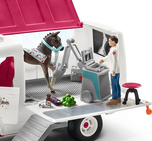 Schleich Horse Club Toys for Girls and Boys, Vet Visit in The Stable Horse Set with Accessories, 39 Pieces, Ages 5+ in Saudi Arabia