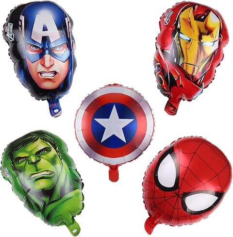 5PCS Aluminium Film Balloons for Superhero Avengers Party,for Superhero Birthday Party Supplies in Saudi Arabia