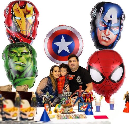 5PCS Aluminium Film Balloons for Superhero Avengers Party,for Superhero Birthday Party Supplies in Saudi Arabia