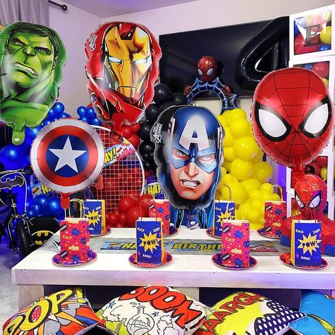5PCS Aluminium Film Balloons for Superhero Avengers Party,for Superhero Birthday Party Supplies in Saudi Arabia