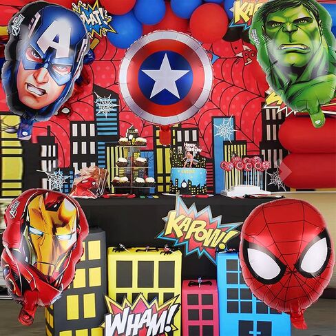 5PCS Aluminium Film Balloons for Superhero Avengers Party,for Superhero Birthday Party Supplies in Saudi Arabia