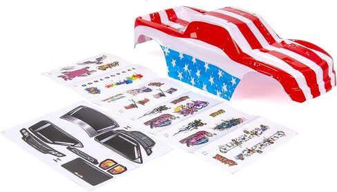 ساميت لينك هيكل مخصص بنمط علم الولايات المتحدة الأمريكية متوافق مع هوس 4X4 VXL 3S 4WD غطاء هيكل شاحنة الدفع الرباعي (الشاحنة غير متضمنة) H-US-01 in Kuwait