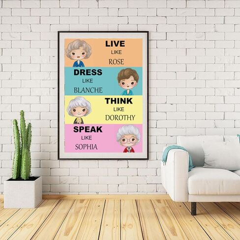 مجموعات الطلاء الماسي من BOHUAYI للبالغين، طلاء يدوي 5D بالأرقام للبالغين المبتدئين، لوحات فنية بنقاط ماسية كاملة الحفر لديكور المنزل الجداري 11.8 × 15.7 بوصة (الفتيات الذهبيات) in Kuwait