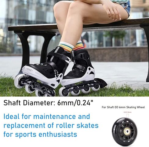 مسامير استبدال التزلج المضمنة، عمود OD 6 مم لمحور عجلة التزلج استبدال محامل تركيبات لعجلات التزلج المضمنة، حزمة من 10 in Kuwait