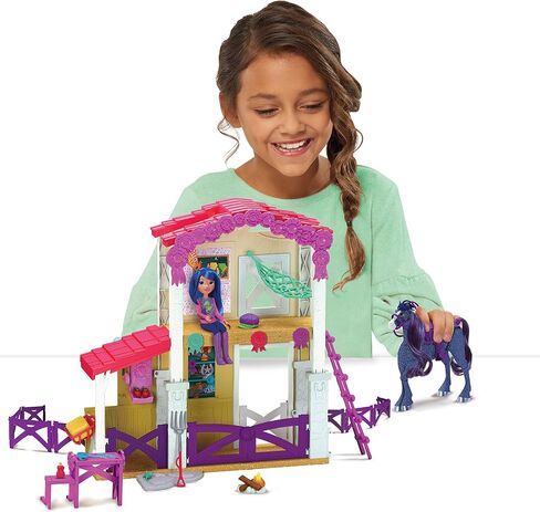 Winner's Stable Camp Clover Barn Playset, 33-Pieces, Extending Barn with Articulated Horse Figure and Small Doll, Kids Toys for Ages 3 Up by Just Play in Saudi Arabia