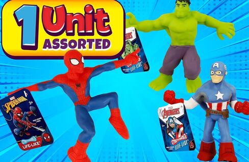 JA-RU (بطل واحد تم اختياره عشوائيًا من Marvel Avengers ألعاب قابلة للتمدد، ألعاب أبطال سحق وسحب، هالك كابتن أمريكا وسبايدرمان القلق، لعبة تململ مهدئة، لعبة الإجهاد للأطفال والأولاد، لعبة DE-6900-1 in Saudi Arabia