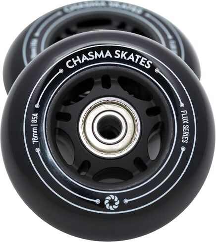 عجلات ريبستيك 85A من شاسما سكيتس فلوكس 2 مقاس 76 ملم للوحة العجلات ريب سيرف ولوح ويف ريب ستيك او عجلات عربة كريزي كارت، عبوة من قطعتين مع محامل in Kuwait