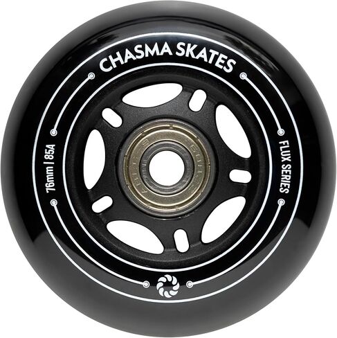 عجلات ريبستيك 85A من شاسما سكيتس فلوكس 2 مقاس 76 ملم للوحة العجلات ريب سيرف ولوح ويف ريب ستيك او عجلات عربة كريزي كارت، عبوة من قطعتين مع محامل in Kuwait