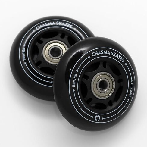 عجلات ريبستيك 85A من شاسما سكيتس فلوكس 2 مقاس 76 ملم للوحة العجلات ريب سيرف ولوح ويف ريب ستيك او عجلات عربة كريزي كارت، عبوة من قطعتين مع محامل in Kuwait