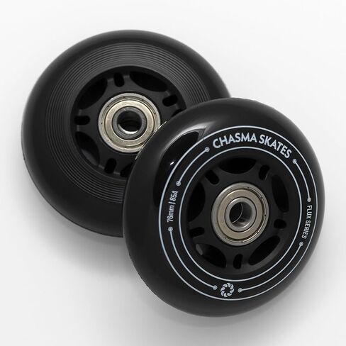 عجلات ريبستيك 85A من شاسما سكيتس فلوكس 2 مقاس 76 ملم للوحة العجلات ريب سيرف ولوح ويف ريب ستيك او عجلات عربة كريزي كارت، عبوة من قطعتين مع محامل in Kuwait