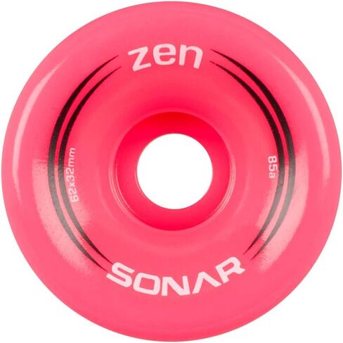 عجلات Riedell Sonar - Zen - عجلات تزلج رباعية الأسطوانة - 4 عبوات من عجلات 32 مم × 62 مم 85A in Kuwait