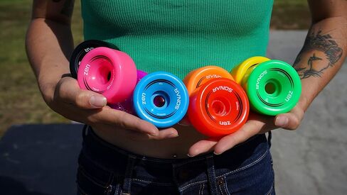 عجلات Riedell Sonar - Zen - عجلات تزلج رباعية الأسطوانة - 4 عبوات من عجلات 32 مم × 62 مم 85A in Kuwait