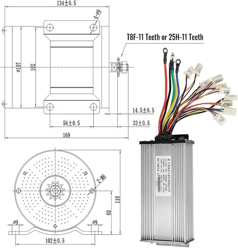 VEVOR طقم محرك بدون فرش، 2KW 48V 42A طقم محرك بدون فرشاة عالي السرعة 4300 دورة في الدقيقة محرك سكوتر كهربائي مع دعامة تثبيت، محرك Go Kart للدراجات النارية، جهاز التحكم في السرعة، دواسة الوقود، الدراجة الإلكترونية in Kuwait