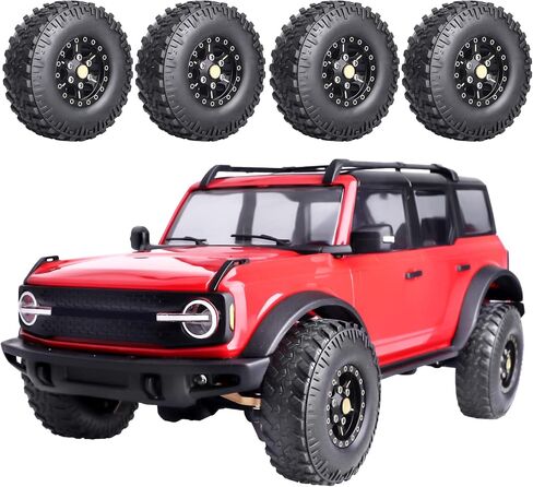 عجلات وإطارات Hobbypark Brass 1.0 Beadlock لـ Traxxas TRX4M ترقيات الأجزاء المحورية SCX24 1/24 RC استبدال الزاحف (4 عبوات) (Tpye A) in Saudi Arabia