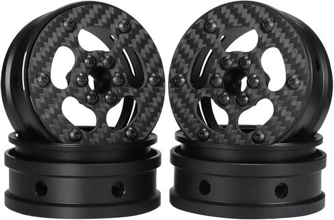 2.2 عجلات خرز 4 قطع من إطارات عجلات من ألياف الكربون لحفارات الغشاش 1/10 RC Capra SCX10 Pro TF2 Element Enduro TRX4 ملحقات ترقيات (ألياف الكربون 2.2 عجلات خرز C) in Saudi Arabia
