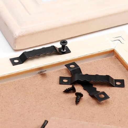 120 Pack Sawtooth Picture Hangers with 240 Screws, Large Picture Frame Hanging Kit, Canvas Hangers, Picture Hanging Hooks for Paintings, Artwork, Home Decor in Kuwait