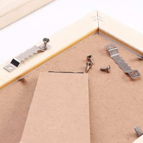 120 Pack Sawtooth Picture Hangers with 240 Screws, Large Picture Frame Hanging Kit, Canvas Hangers, Picture Hanging Hooks for Paintings, Artwork, Home Decor in Kuwait