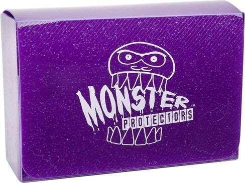 Monster Magnetic Double Trading Card Deck Box (PURPLE Glitter) w 2 Removable Deck Sleeves- Holds 150 Gaming TCGs-Compatible w Yugioh, MTG, Magic the Gathering, Pokémon - Durable Riveted Construction in Kuwait