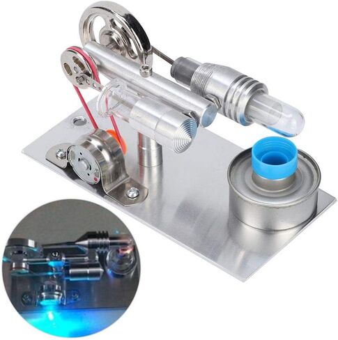 Stirling Engine, T Type Fan Hot Air Electricity Miniature Generator Stirling Engine Electricity Generator Stirling Engine Model Physics Steam in Saudi Arabia