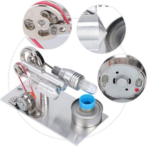 Stirling Engine, T Type Fan Hot Air Electricity Miniature Generator Stirling Engine Electricity Generator Stirling Engine Model Physics Steam in Saudi Arabia