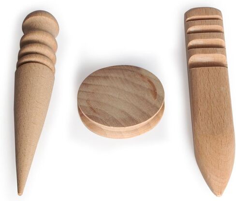 ملمع خشب دائري متعدد المقاسات مصنوع من الجلد مع 3 نماذج لعمل الجلود in Kuwait