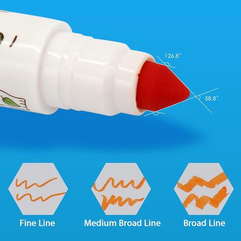 أقلام تلوين قابلة للغسل من ليبزي، 6 ألوان للأطفال الصغار من عمر 2 إلى 4 سنوات، لوازم مدرسية فنية غير سامة ذات خط عريض على شكل زهرة موناكو in Kuwait