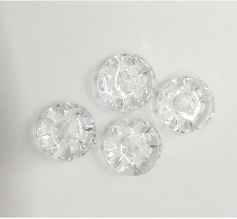 30 PCS Craft New Clear Flower Acrylic Buttons Sewing Craft 2 Holes Button for Clothes Decor (Clear, 15mm) in Saudi Arabia