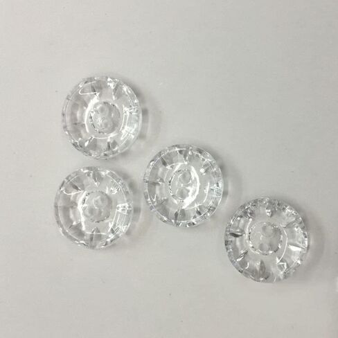 30 PCS Craft New Clear Flower Acrylic Buttons Sewing Craft 2 Holes Button for Clothes Decor (Clear, 15mm) in Saudi Arabia