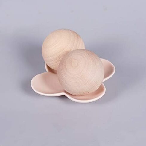 8 قطع 5.08 سم كرة خشبية مستديرة كبيرة من الكرات الخشبية الطبيعية غير مكتملة كرات خشبية خشبية خشبية لصناعة مشاريع DIY البناء، لعبة فنية للأطفال in Kuwait