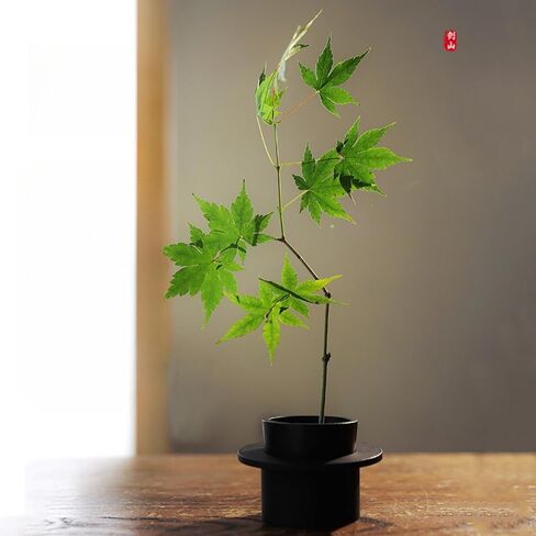 كوب من الالومنيوم الاسود مقاس 3 انش لحمل ماء الشفاه مع اداة كينزان اليابانية ايكيبانا مقاس 32 ملم يناسب سلك سلك المكتب 2 انش وحلقات غطاء فتحة وطاولة ضيوف الزفاف وترتيبات زهور صغيرة in Kuwait