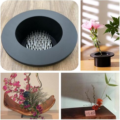 كوب من الالومنيوم الاسود مقاس 3 انش لحمل ماء الشفاه مع اداة كينزان اليابانية ايكيبانا مقاس 32 ملم يناسب سلك سلك المكتب 2 انش وحلقات غطاء فتحة وطاولة ضيوف الزفاف وترتيبات زهور صغيرة in Kuwait