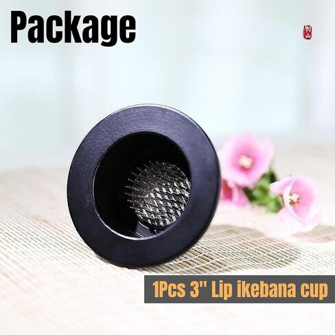 كوب من الالومنيوم الاسود مقاس 3 انش لحمل ماء الشفاه مع اداة كينزان اليابانية ايكيبانا مقاس 32 ملم يناسب سلك سلك المكتب 2 انش وحلقات غطاء فتحة وطاولة ضيوف الزفاف وترتيبات زهور صغيرة in Kuwait