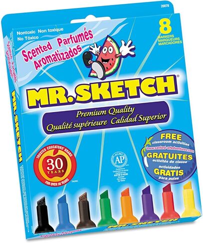 Mr. Sketch 1905070 Scented Watercolor Marker Chisel Tip 8 Colors 8/Set in Kuwait