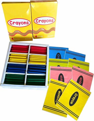CraCycle DIY 4 Giant Crayons, Craft Project, Gift Maker, 2 Silicone Molds & Complete Accessories to Make 4 Giant Crayons in a Giant Crayon Box, Reusable in Kuwait