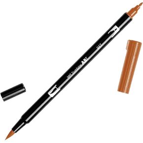 Tombow 56612 Dual Brush Pen Art Marker, 947 - Burnt Sienna, 1-Pack. Blendable, Brush and Fine Tip Marker