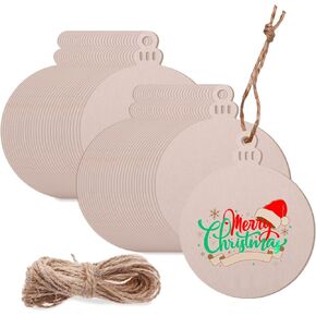 Lainrrew 30 Pcs Wooden Cutouts, Unfinished Wooden Ornaments Christmas Tree Hanging Ornaments Wood Slices with Jute Twine for Christmas Holiday Decorations DIY Crafts (Christmas Tree) in Kuwait