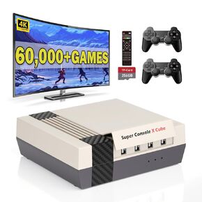 وحدات تحكم ألعاب الفيديو Super Console X Cube Retro Game Console مع أكثر من 60,000 لعبة كلاسيكية، وحدات تحكم ألعاب، نظام ألعاب التوصيل، 2 وحدة تحكم ألعاب لاسلكية (256 جيجا) in Kuwait