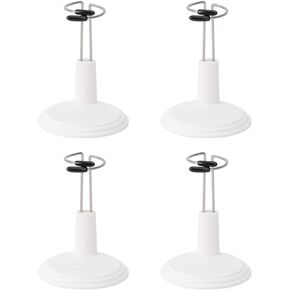 NUOBESTY 4pcs Doll Stands Doll Display Holder Model Support Frame Dolls Accessories 15cm White