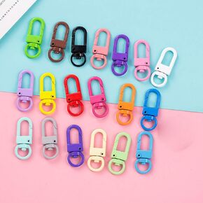 خطاف ربط دوار 50 حبل قصير من RAYNAG مشابك مخلب جراد البحر المعدنية عالية التحمل لحلية الظهر، سحاب سحب، مشاريع الخرز، مشابك صغيرة ملونة in Kuwait