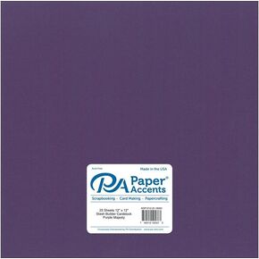 PA Paper Accents Stash Builder Cardstock 12" x 12" Purple Majesty, 65lb Colored cardstock Paper for Card Making, Scrapbooking, Printing, Quilling and Crafts, 25 Box in Saudi Arabia