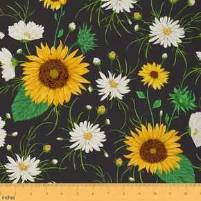 Boho Fabric by The Yard, Aztec Upholstery Fabric, Bohemian Geometric Stripe Indoor Outdoor Fabric for Kids Teens Adults, Black Simple Decorative Fabric for Quilting Sewing DIY, 1 Yard, White