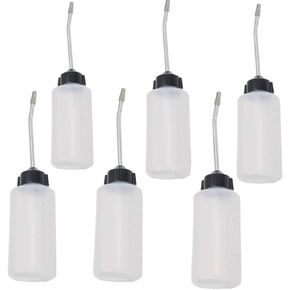 Warmshine 6 Pack Sewing Machine Oiler Oil Dispenser with Long Angled Spout Screw on Cap Extended Spout Oil Bottle for DIY Craft, 120ml in Kuwait