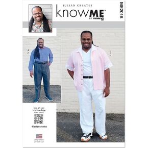 Know Me Men's Button Up Shirt and Pants Sewing Pattern Packet by Julian Creates, Design Code ME2018