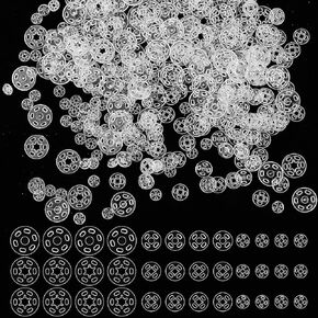 150 Sets Plastic Snaps for Sewing,Invisible Snap Buttons Transparent Round Sew on Snaps Clear Press Button for Sewing Clothing DIY Craft (7 mm, 10 mm, 15 mm) in Kuwait