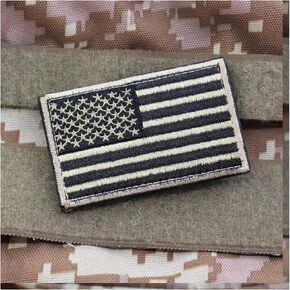 2 PCS Flag Patches Embroidered Tactical Military Morale Patch Applique Fastener Hook and Loop for Backpacks Hat Clothing Caps Vests in Kuwait