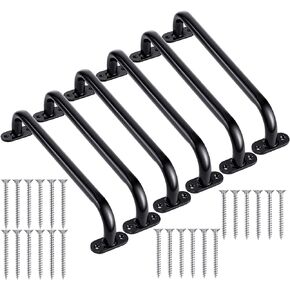 Zonon 6 Pcs Safety Playground Handles Swing Set Metal Safety Handles Outdoor Swing Set Accessories Grab Playset Handles Grips Climbing Frame for Play House Jungle(Red, 17 Inch)